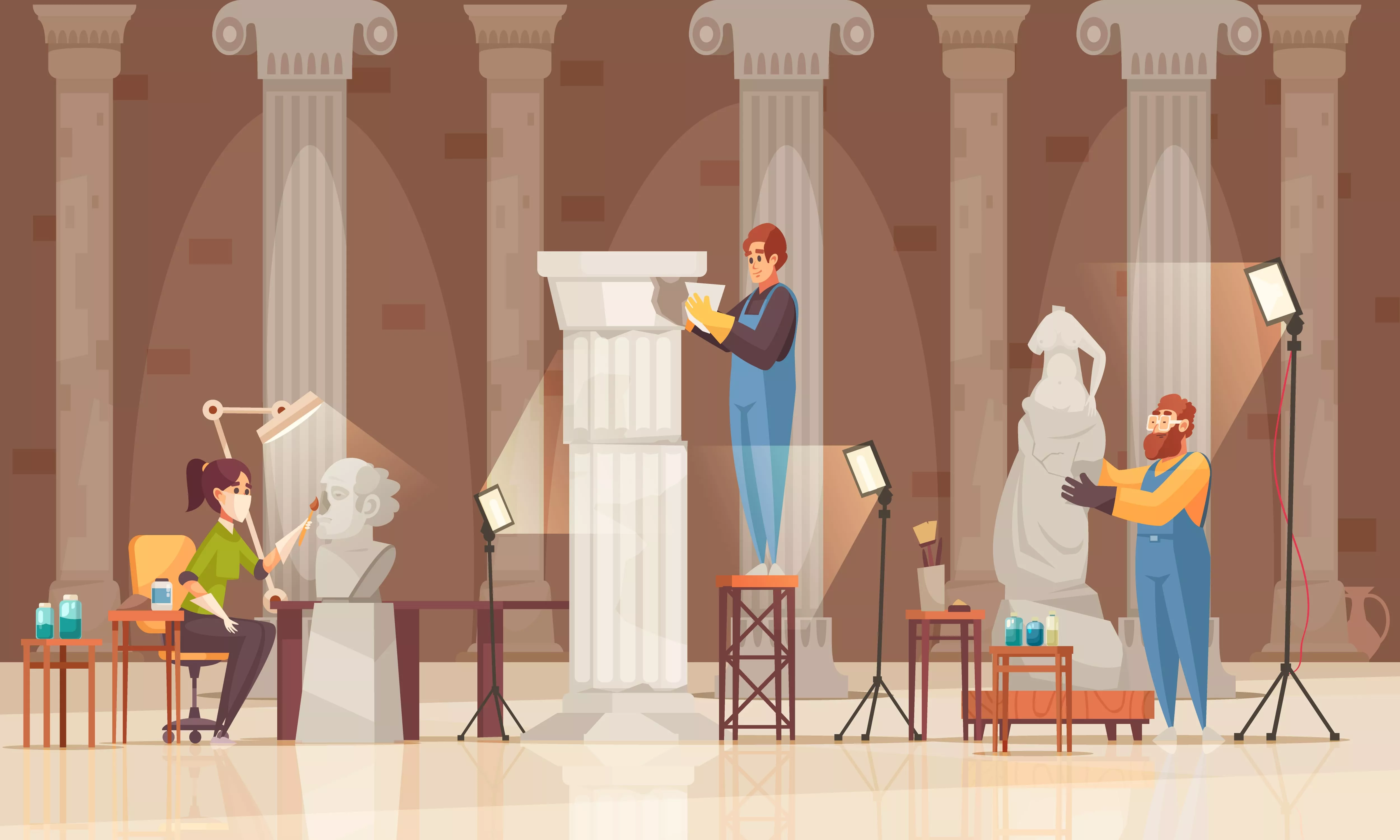 Restauro della scultura di San Faustino Martire (XVIII secolo)